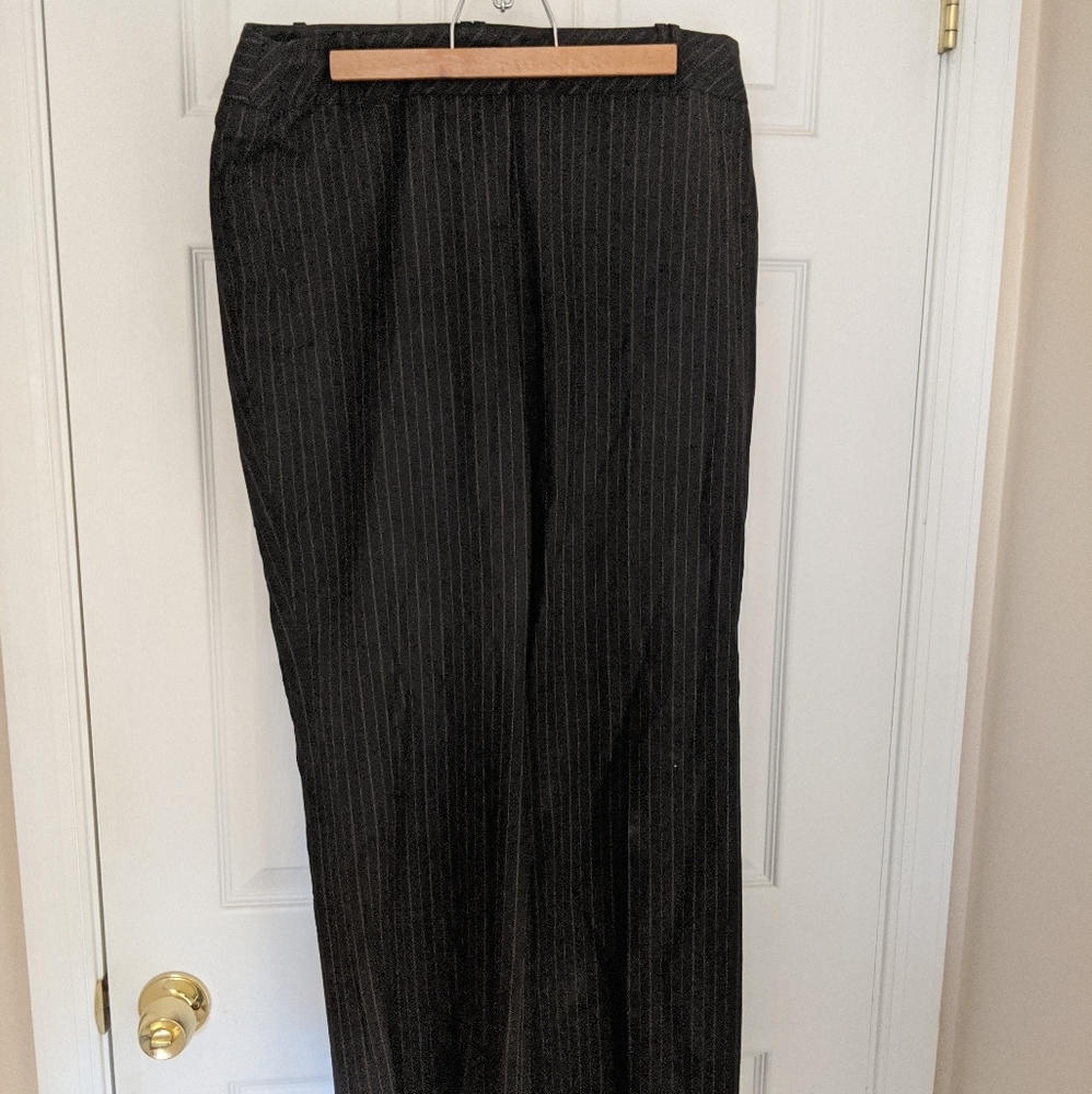 Banana Republic Black Pinstripe Bootcut Pants
